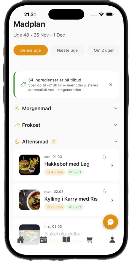 Kostpilot App Screenshot